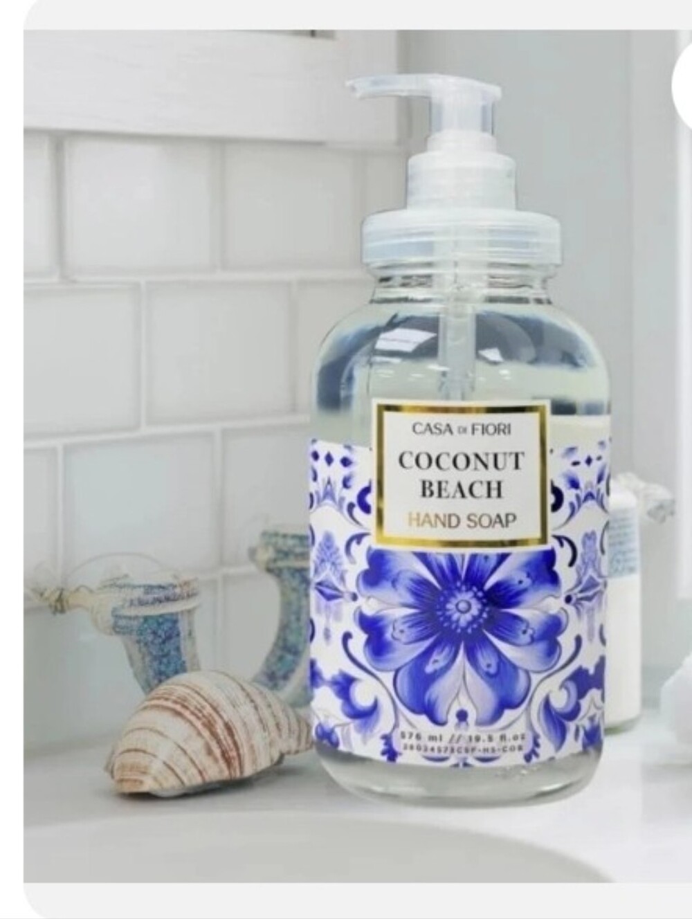 Casa Di Flori Coconut Beach Hand Soap - Blue
